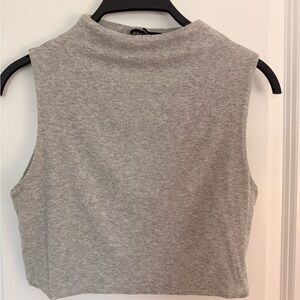 Naked Wardrobe Gray Crop Top